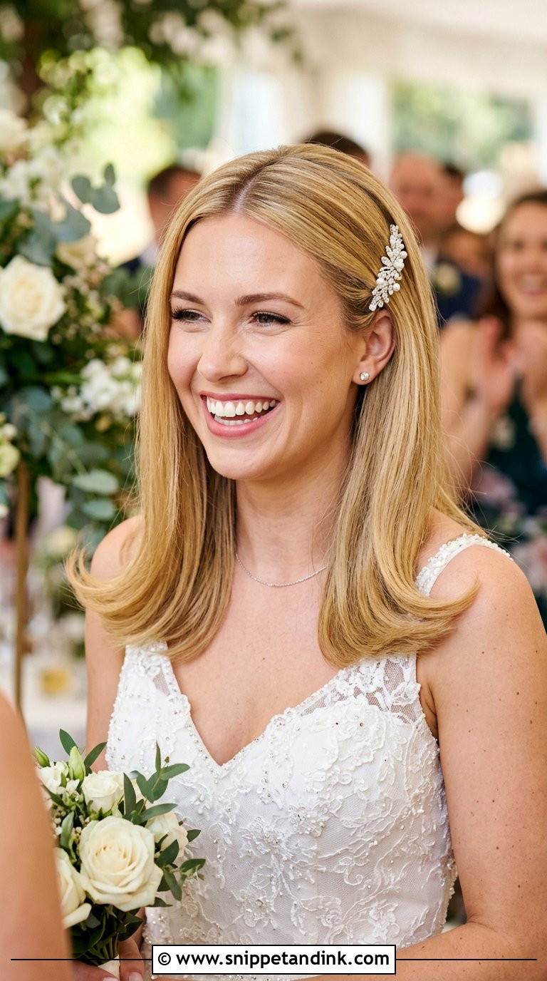 90s Flipped Ends Wedding Hair - Snippet and Ink - 20 90s Wedding Hair Ideas