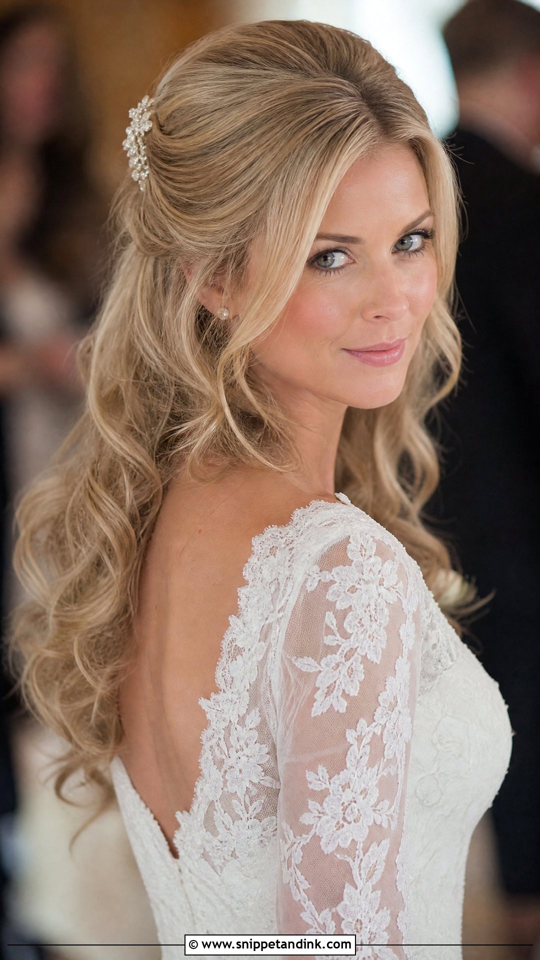 90s Half Up Half Down Wedding Hair - Snippet and Ink - 20 90s Wedding Hair Ideas