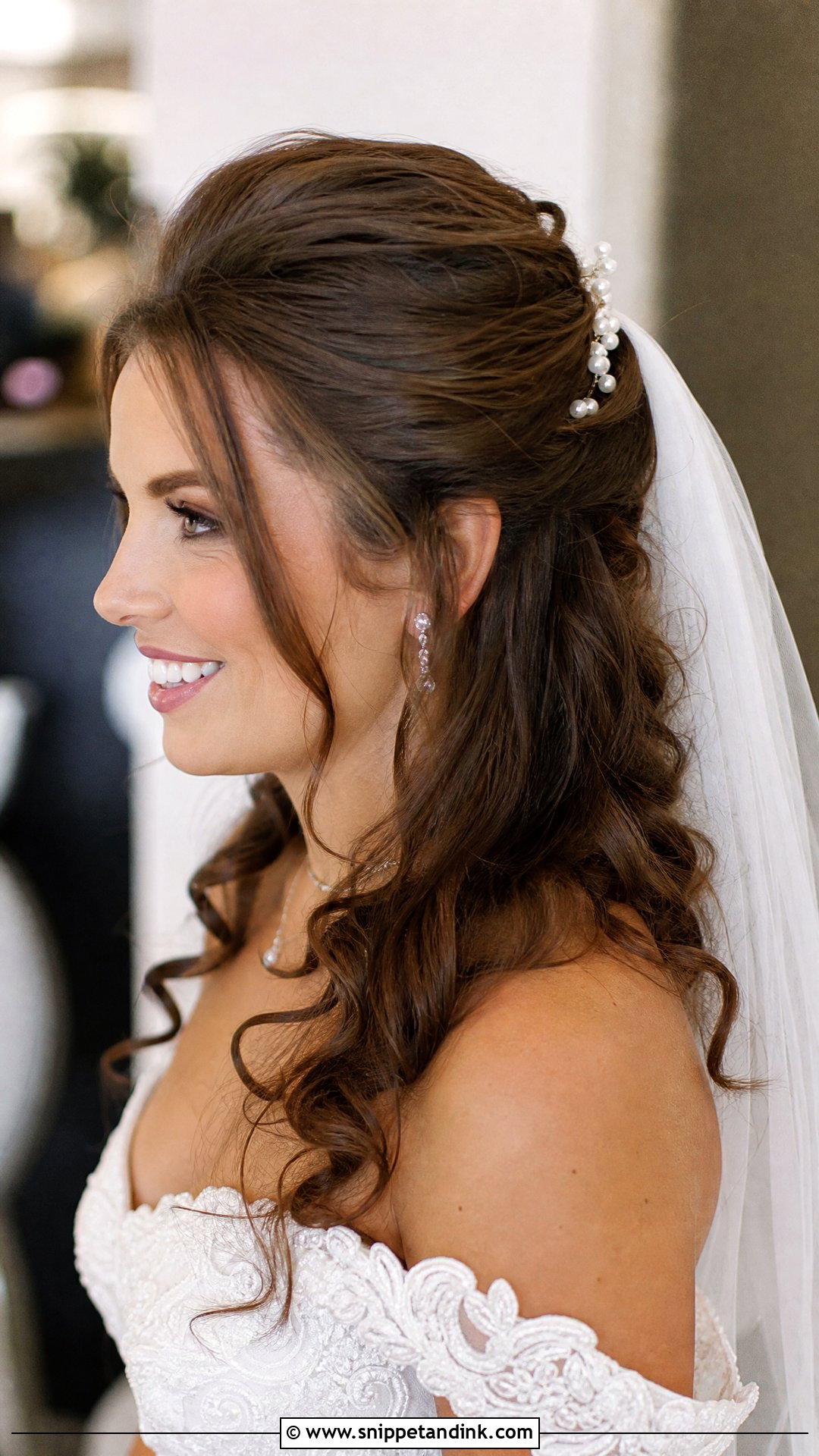 90s Half Up Half Down Wedding Hair - Snippet and Ink - 15 90s Wedding Hairstyles