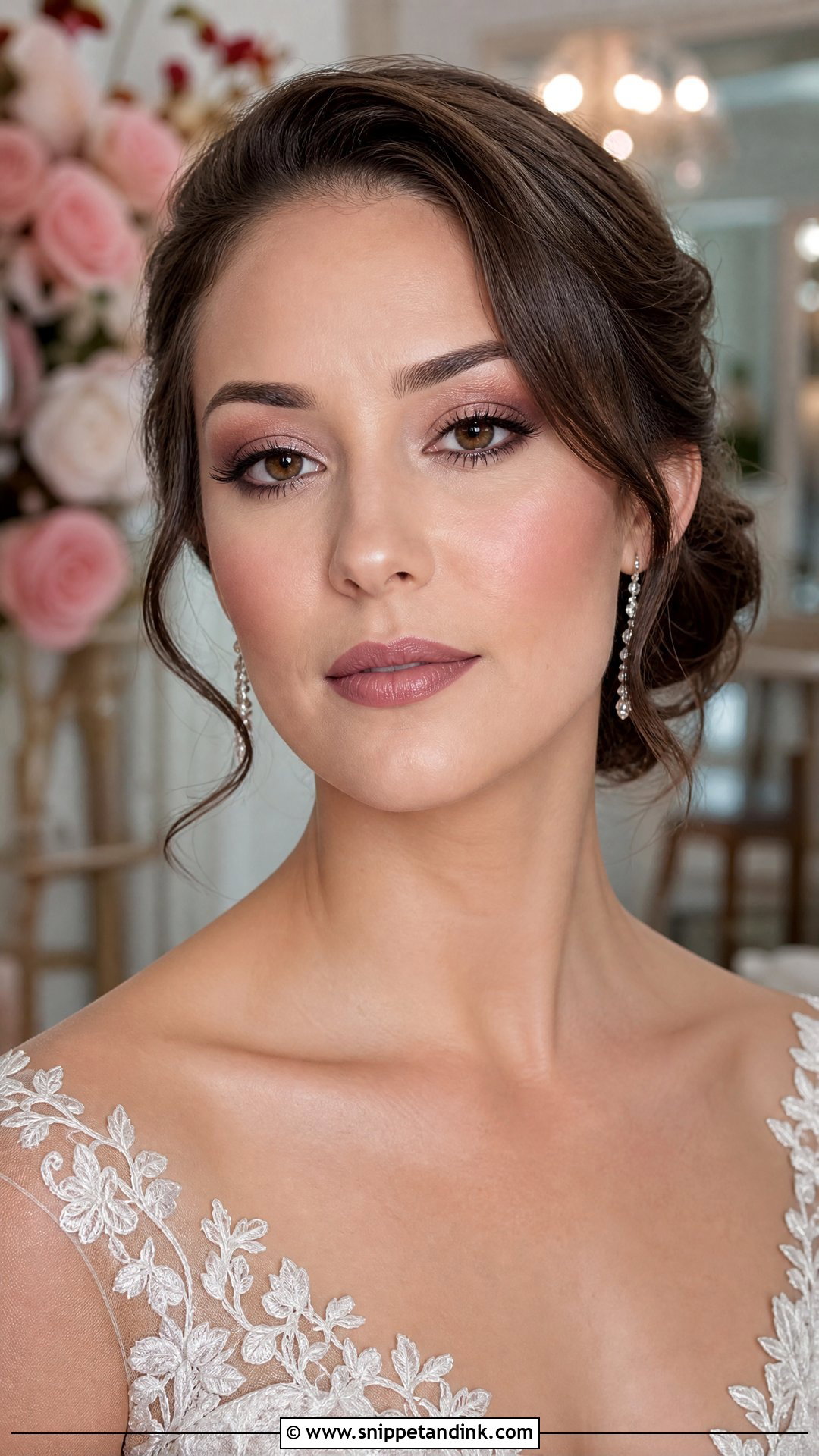 90s Mauve Lip Bridal Makeup - Snippet and Ink - 20 90s Bridal Makeup Ideas