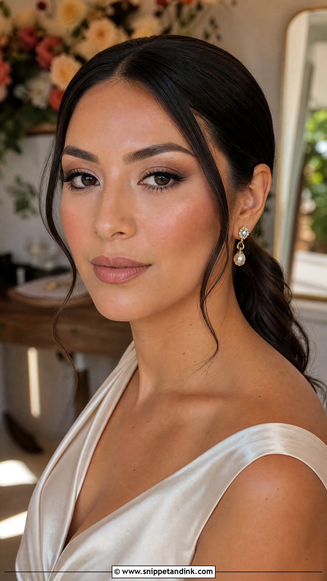 90s Nude Lip Bridal Makeup - Snippet and Ink - 20 90s Bridal Makeup Ideas