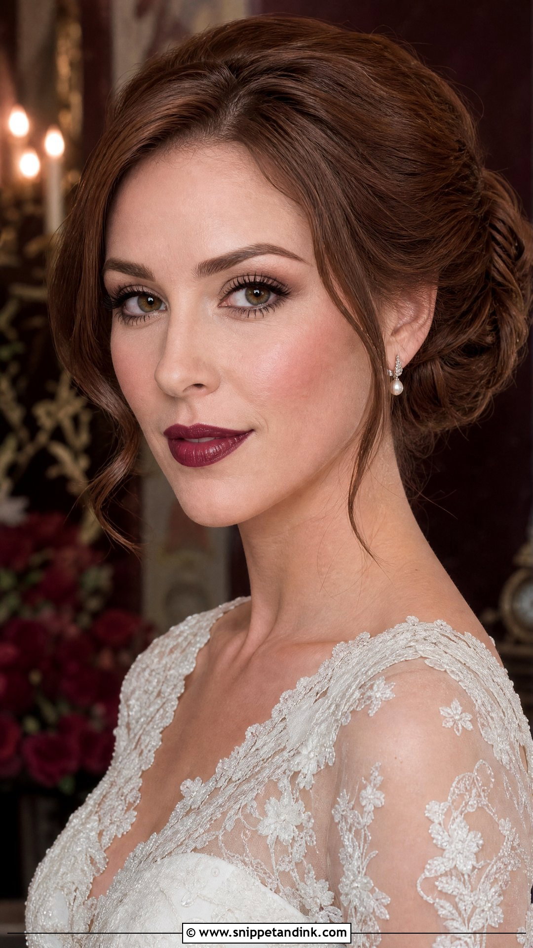 90s Plum Lip Bridal Makeup - Snippet and Ink - 20 90s Bridal Makeup Ideas