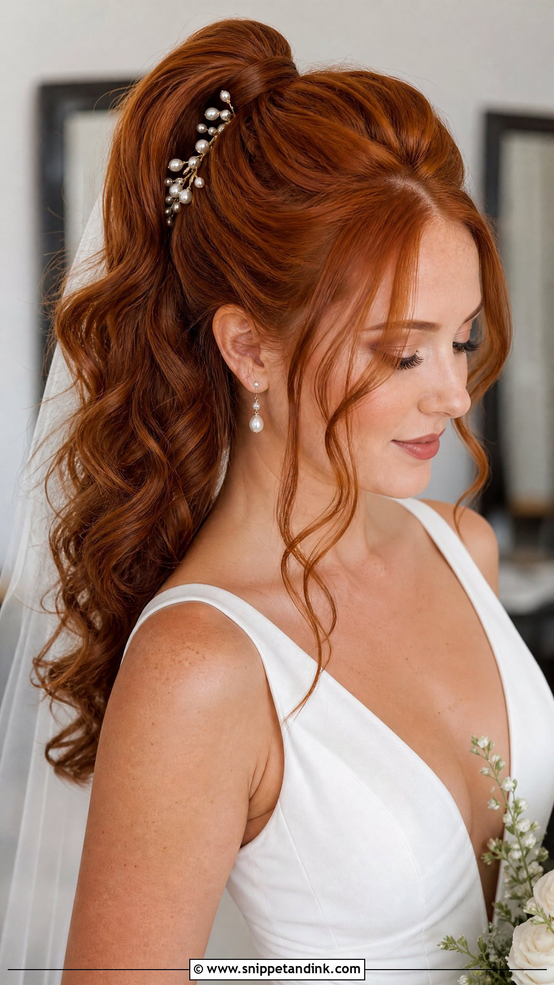 90s Ponytail Wedding Hair With Tendrils - Snippet and Ink - 15 90s Wedding Hairstyles