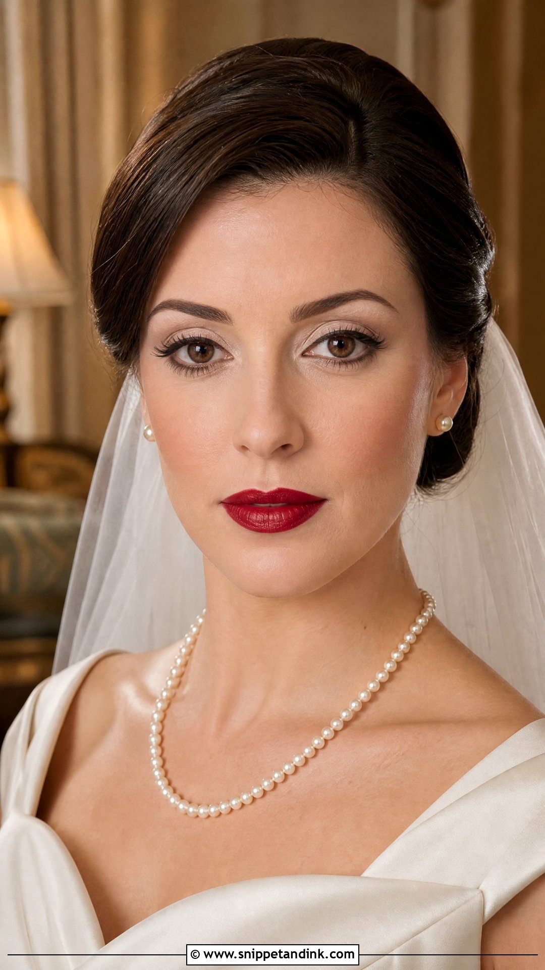 90s Red Lip Bridal Makeup - Snippet and Ink - 20 90s Bridal Makeup Ideas