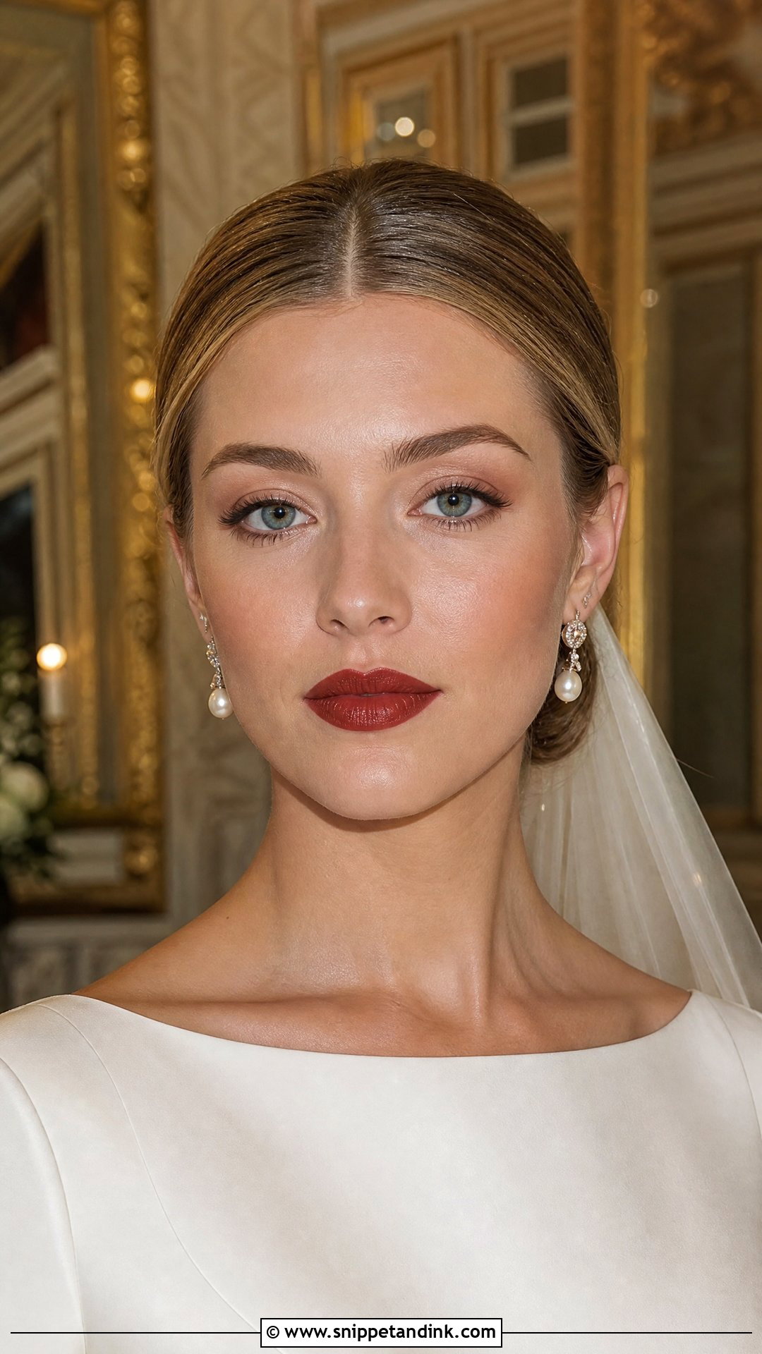 90s Red Lip Wedding Makeup - Snippet and Ink - 20 90s Wedding Makeup Ideas