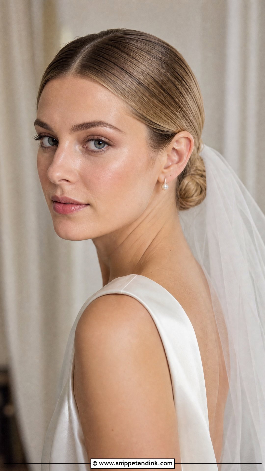 90s Sleek Low Bun Wedding Hair - Snippet and Ink - 15 90s Wedding Hairstyles