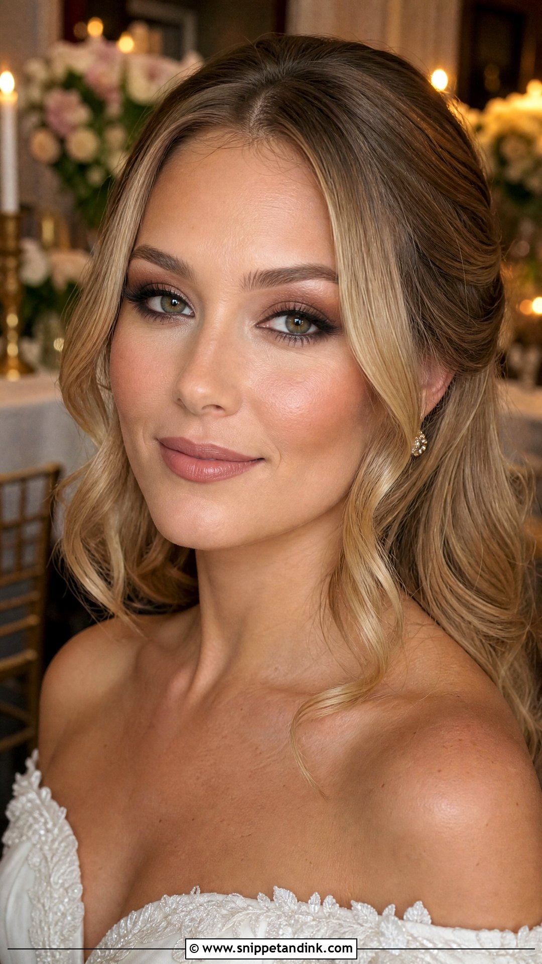 90s Soft Smokey Eye Bridal Makeup - Snippet and Ink - 20 90s Bridal Makeup Ideas