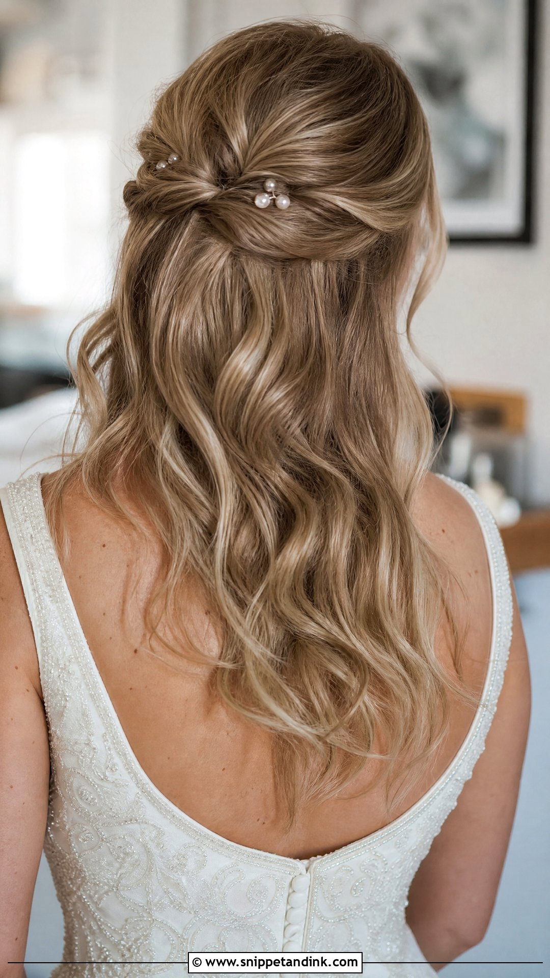 90s Twisted Half Updo Wedding Hair - Snippet and Ink - 20 90s Wedding Hair Ideas