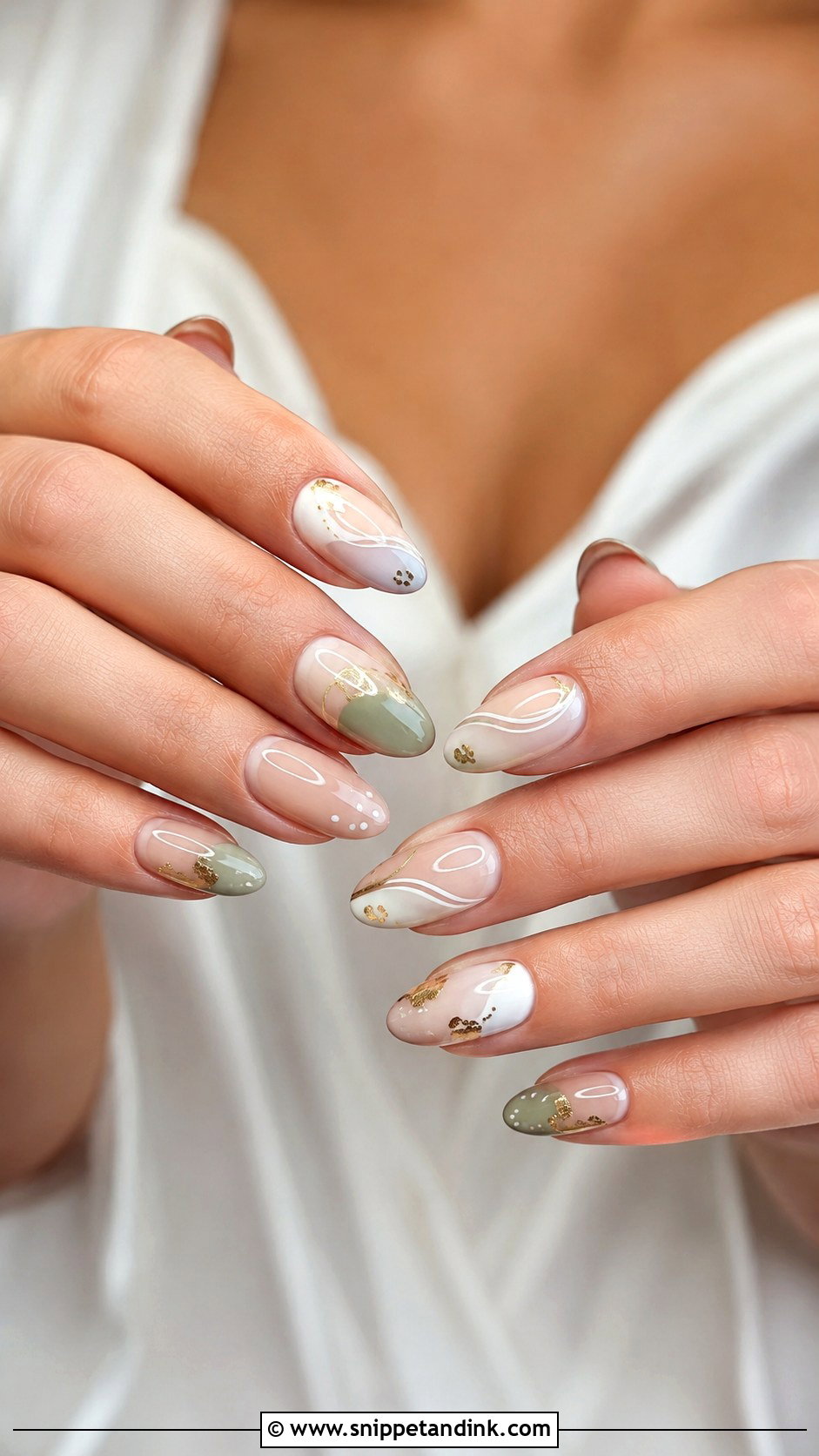 Abstract Wedding Nails - Snippet and Ink - 20 Funky Wedding Nails
