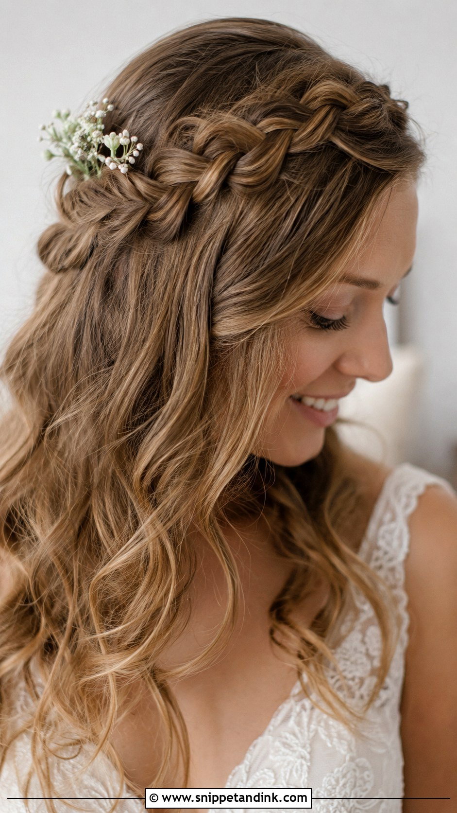 Accent Braid Wedding Hairstyle - Snippet and Ink - 25 Cute Hairstyles for Wedding
