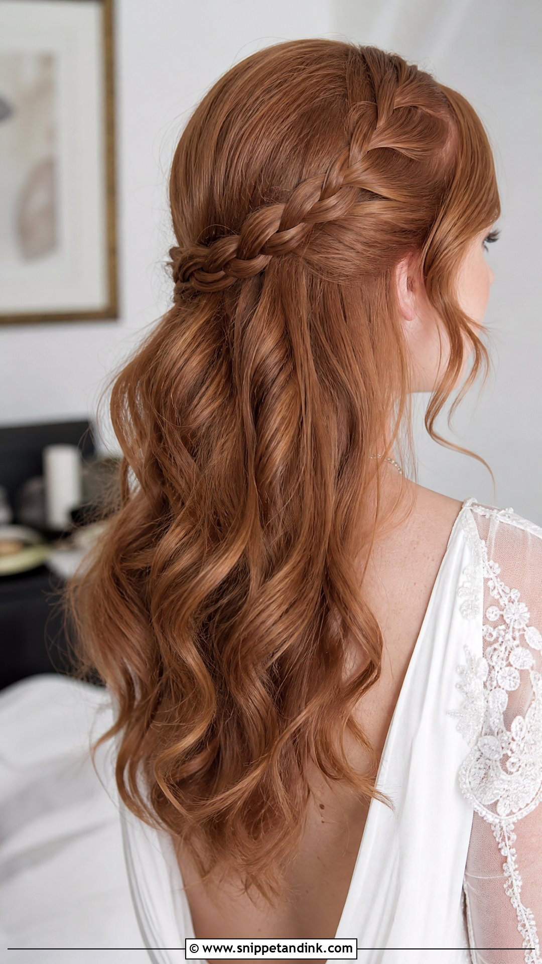 Accent Braid With Soft Waves - Snippet and Ink - 20 Brides with Braids