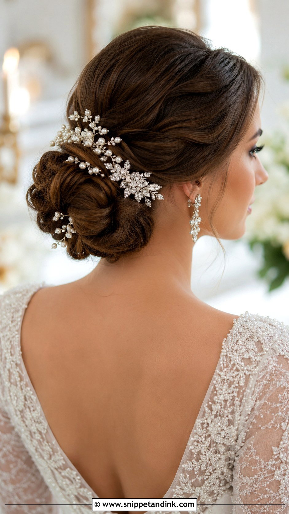 Accessorized Bridal Bun - Snippet and Ink - 25 Simple Bridal Hair Ideas