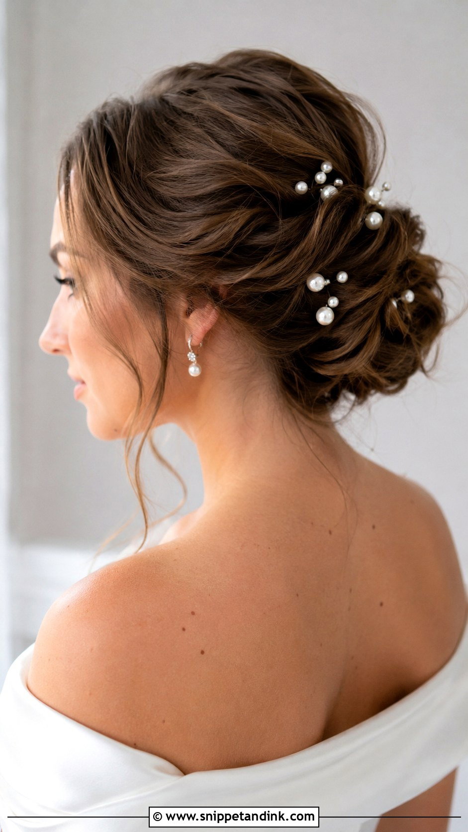 Accessorized Bridal Updo With Pearls - Snippet and Ink - 25 Wedding Hairdos