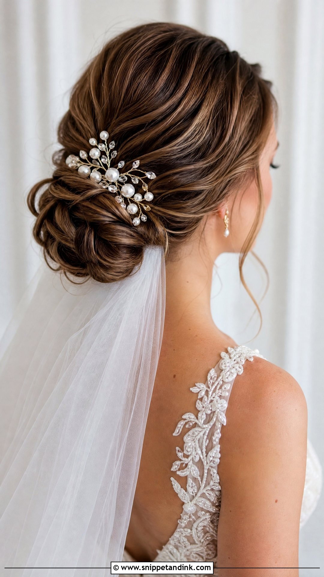 Accessorized Bun Wedding Hairstyle - Snippet and Ink - 20 Trendy Hairstyles for Wedding