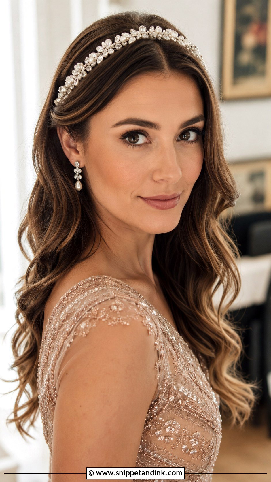Accessorized Headband Style - Snippet and Ink - 25 Hair Ideas for Wedding Guest