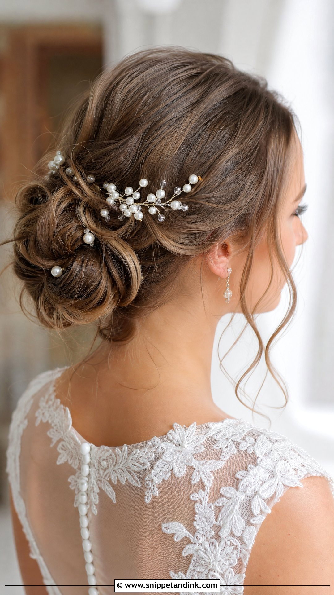 Accessorized Low Bun for Fine Hair - Snippet and Ink - 20 Wedding Guest Hair for Fine Hair Ideas