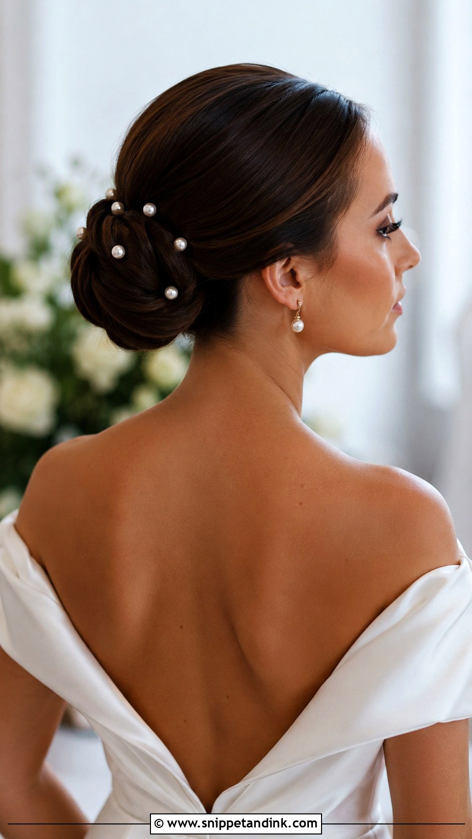 Accessorized Pearl Updo - Snippet and Ink - 20 Hairstyles for Weddings the Bride