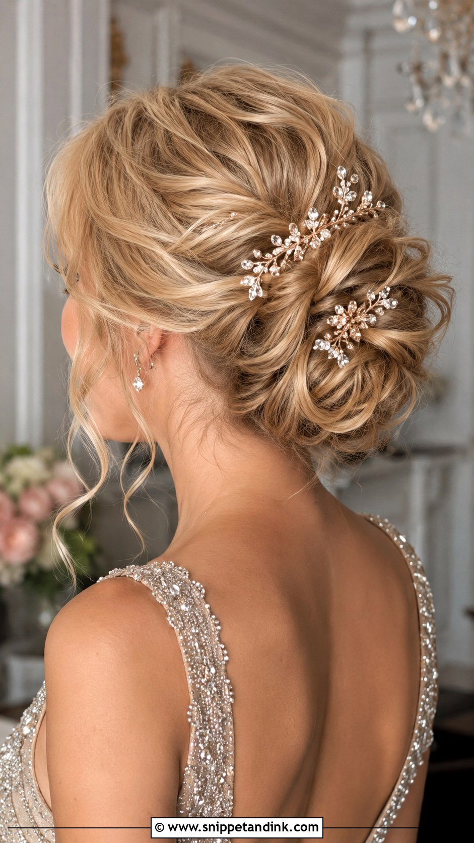 Accessorized Pinned Updo - Snippet and Ink - 20 Wedding Guest Hair Up Do Ideas