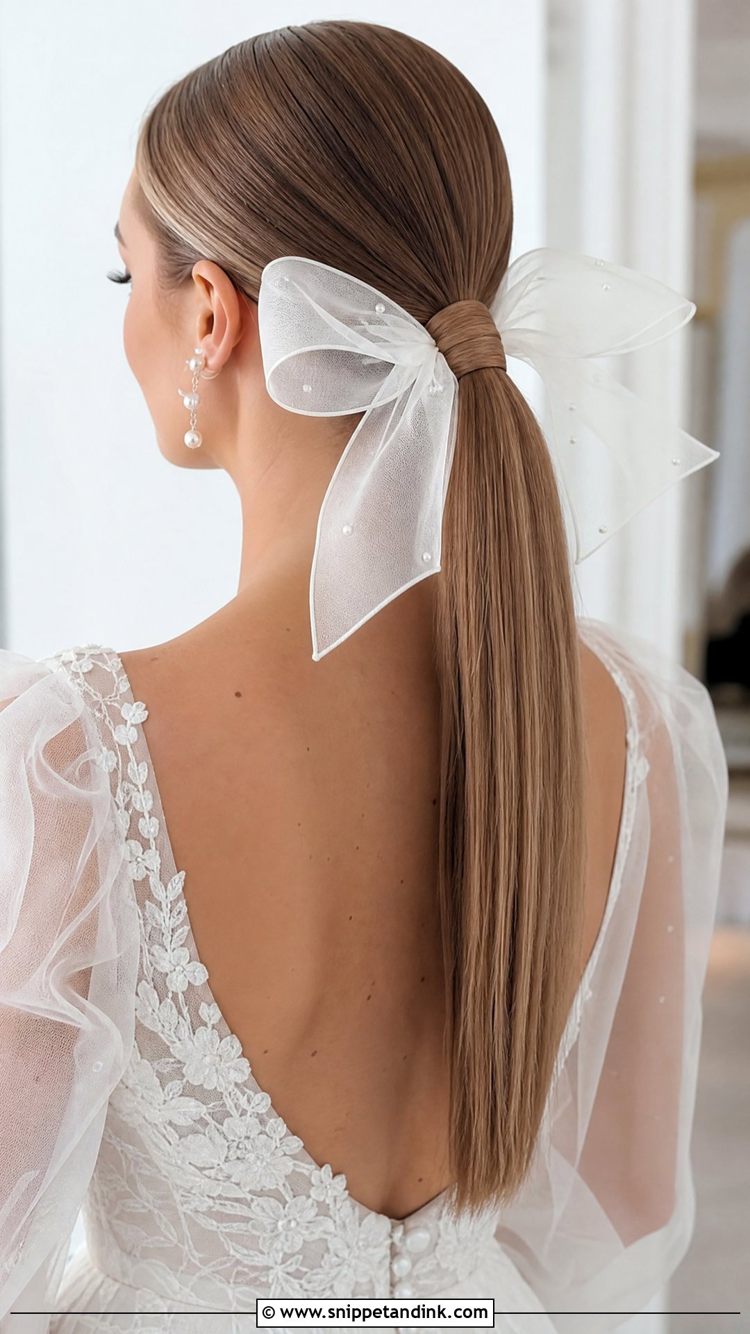 Accessorized Ponytail Wedding Hairstyle - Snippet and Ink - 30 Easy Wedding Hairstyles Do It Yourself