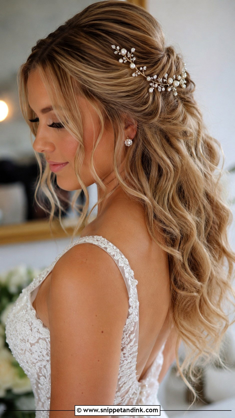 Accessorized Pulled Back Wedding Hairstyle Tutorial - Snippet and Ink - 25 Wedding Hairstyles Tutorial