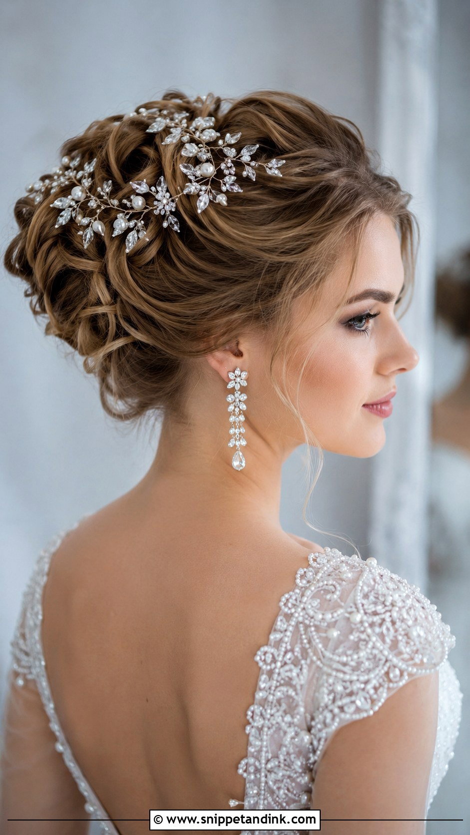 Accessorized Updo Bridal Hairstyle - Snippet and Ink - 30 Bride Hairstyle Ideas