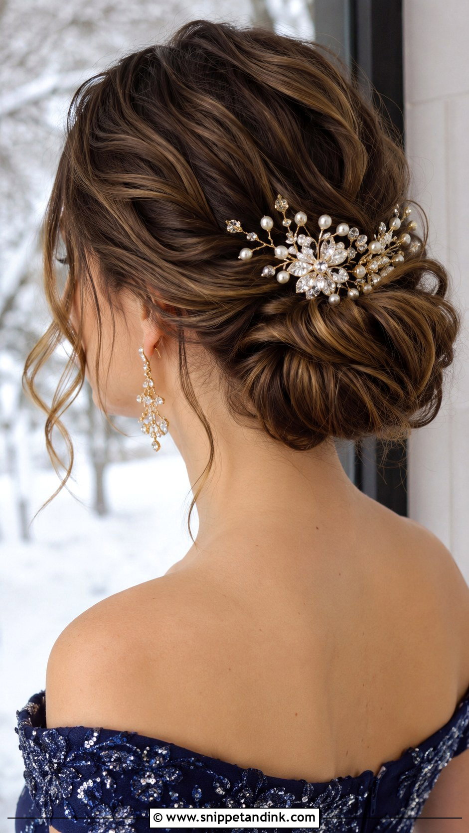 Accessorized Updo With Hair Pins - Snippet and Ink - 20 Cute Hairstyles for a Wedding Guest