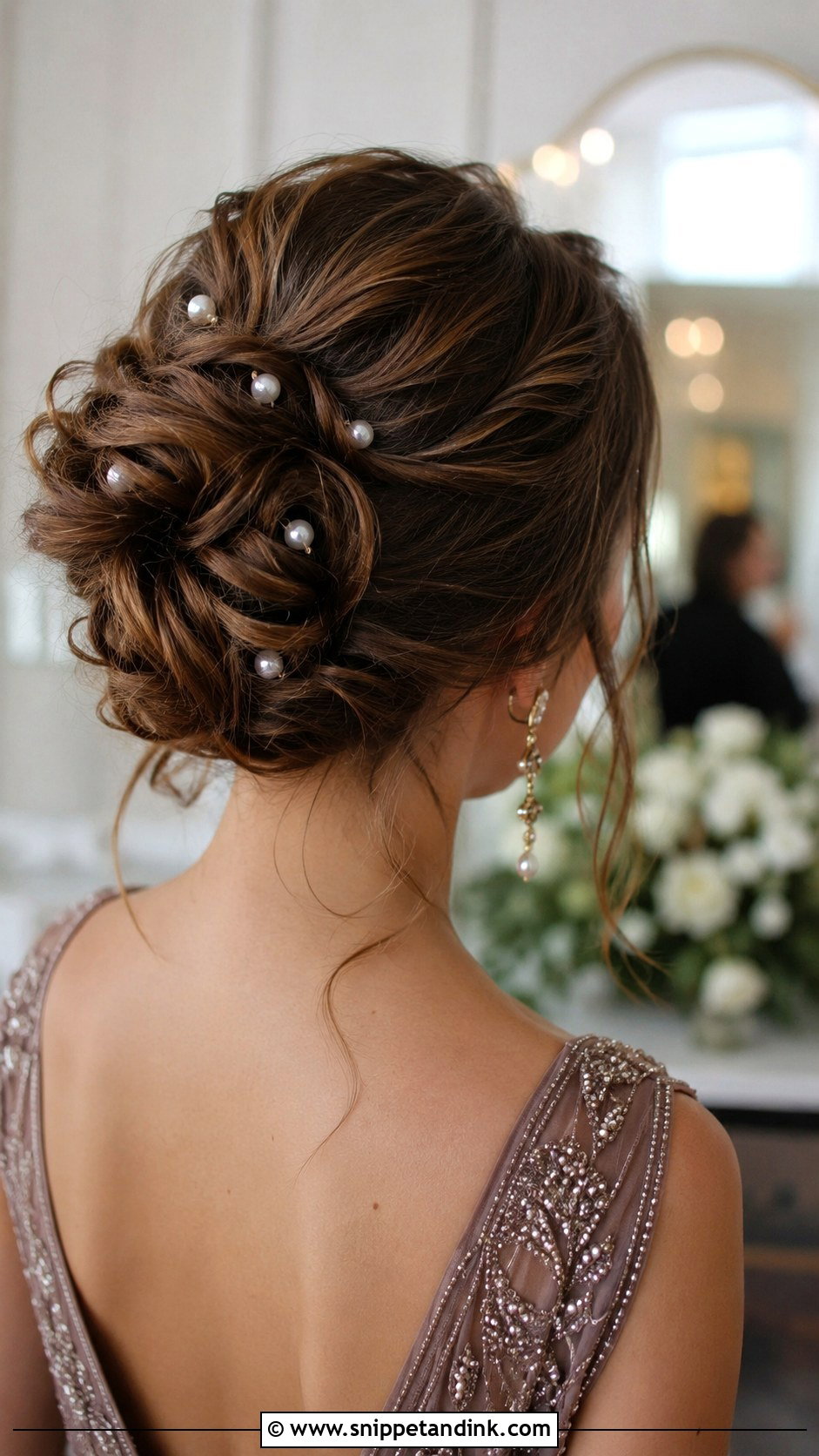 Accessorized Updo With Pearl Pins - Snippet and Ink - 20 Courthouse Wedding Hairstyles