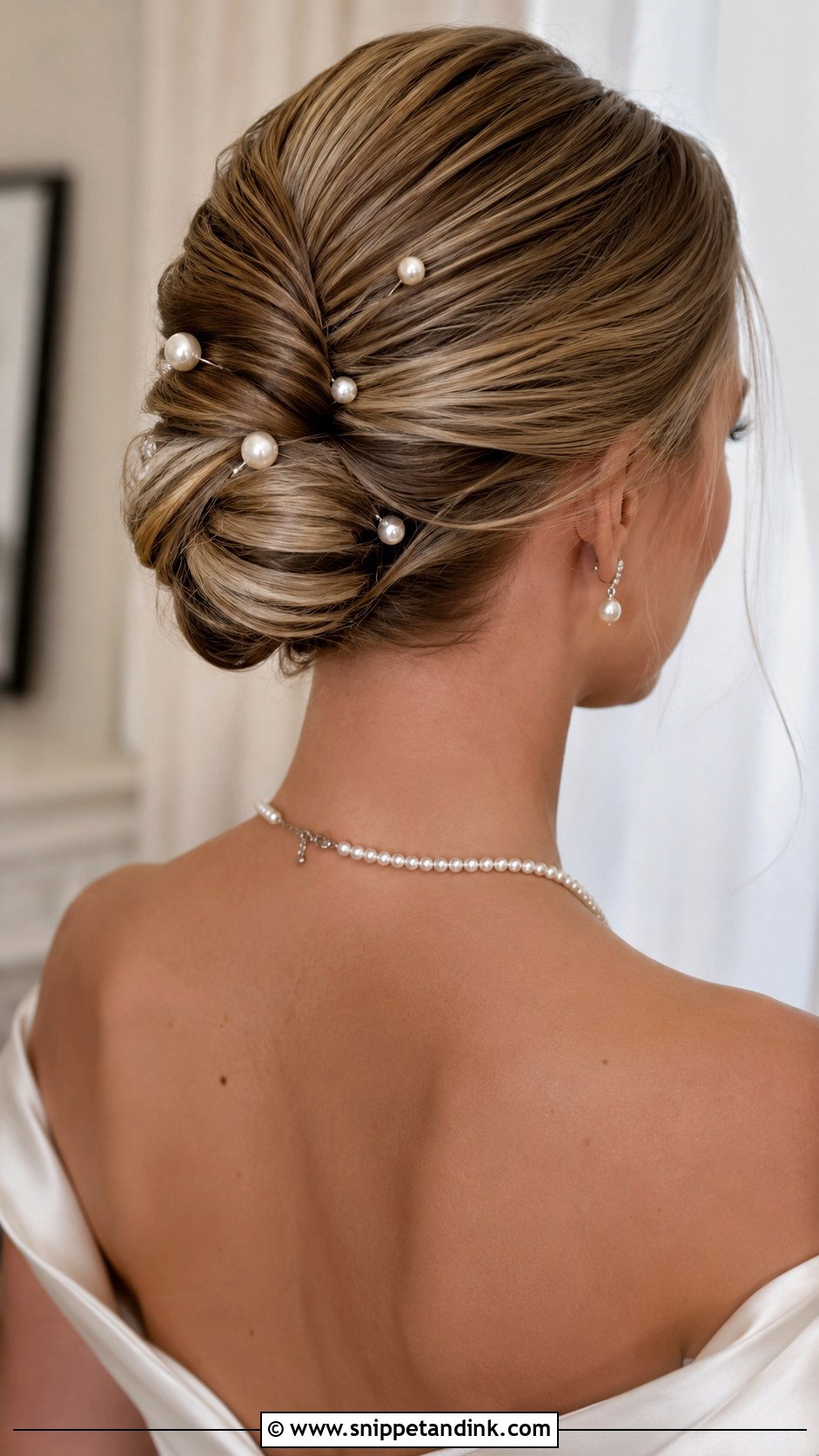 Accessorized Updo With Pearls - Snippet and Ink - 25 Hair Styles for Wedding Bride