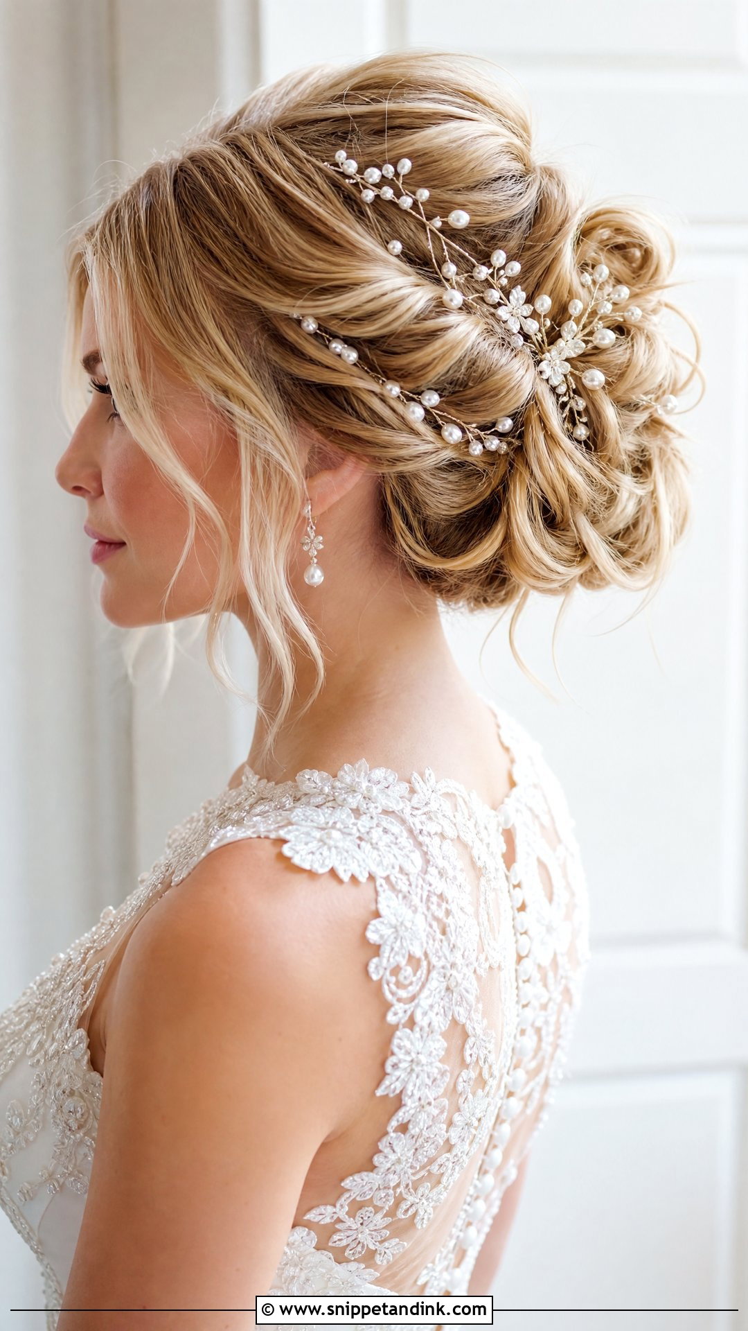 Accessorized Updo With Pearls - Snippet and Ink - 20 Wedding Hairstyles Fine Hair