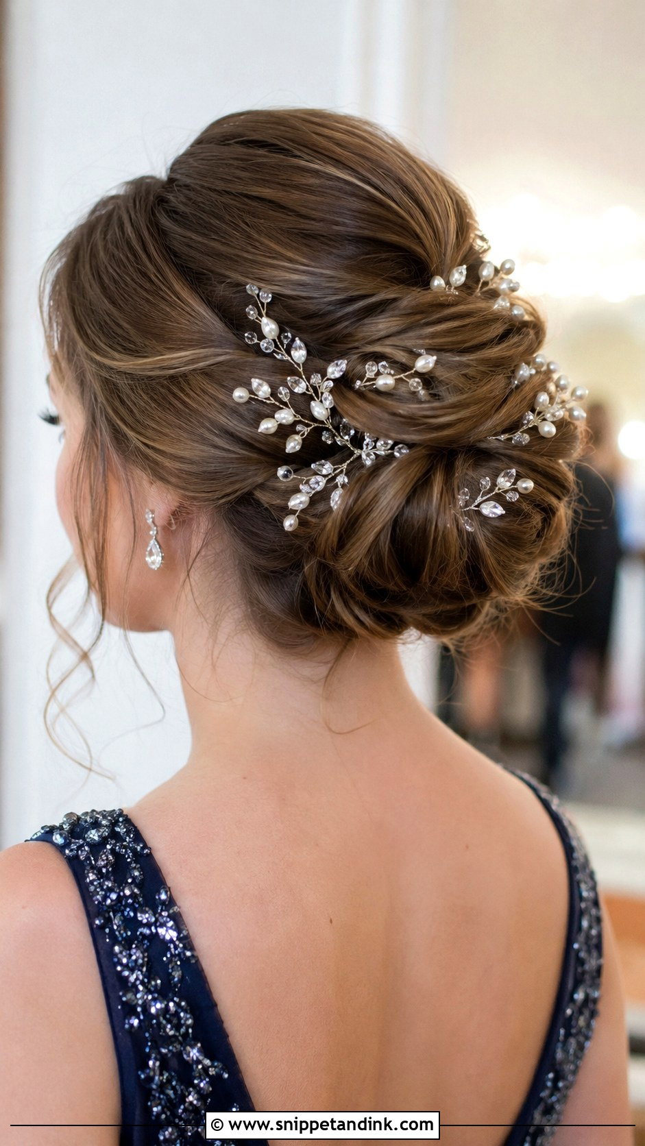 Accessorized Updo With Pins - Snippet and Ink - 20 Hairstyle for a Wedding Guest Ideas