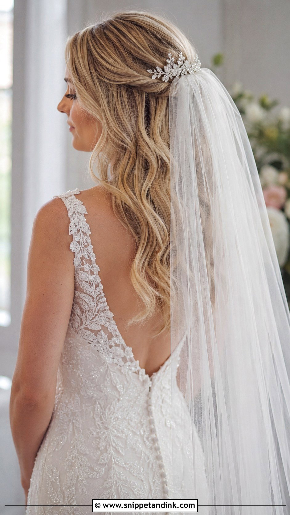 Accessorized Veil Wedding Hairstyle - Snippet and Ink - 25 Best Wedding Hairstyles