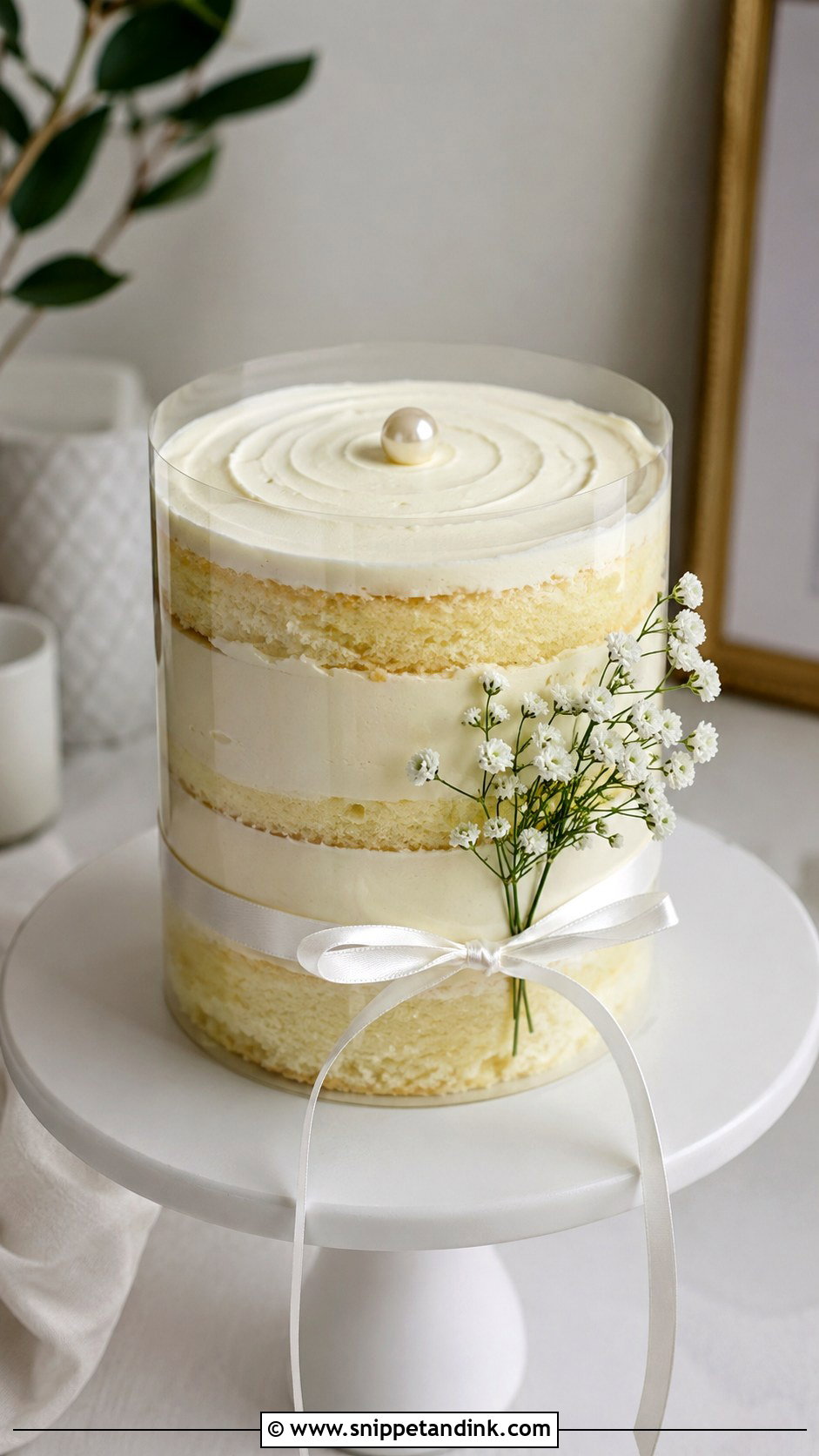 Acetate Wedding Cake With Clear Collar - Snippet and Ink - 20 Acetate Cake Ideas for Wedding