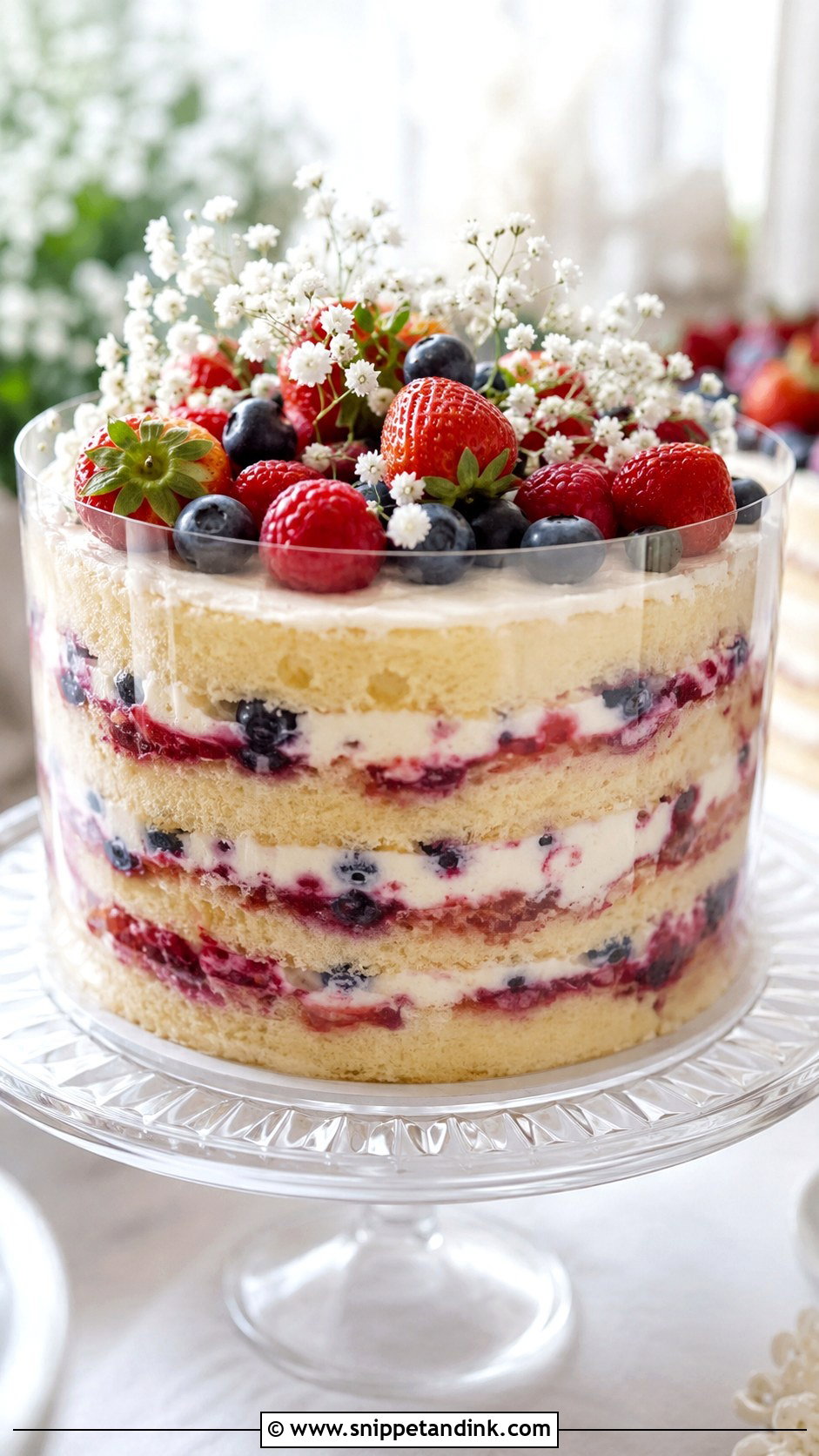 Acetate Wedding Cake With Fresh Berries - Snippet and Ink - 20 Acetate Cake Ideas for Wedding