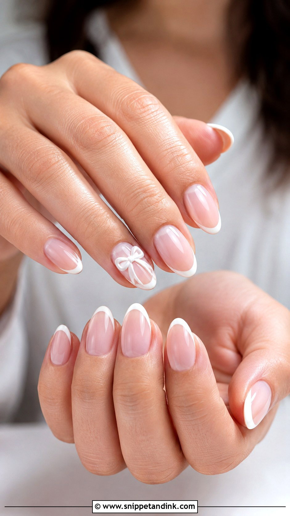 Acrylic Bridal Nails With Baby Boomer Ombre - Snippet and Ink - 20 Acrylic Bridal Wedding Nails