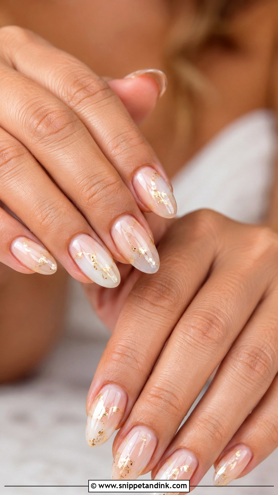 Acrylic Bridal Nails With Silver Glitter Ombre - Snippet and Ink - 20 Acrylic Bridal Wedding Nails