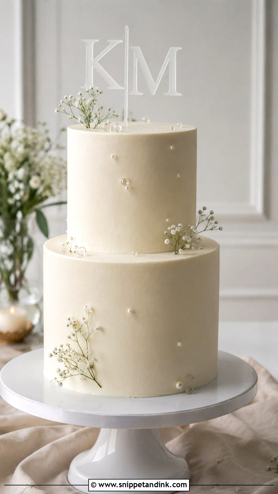 Acrylic Initials Wedding Cake - Snippet and Ink - 25 Initials on Wedding Cake Ideas