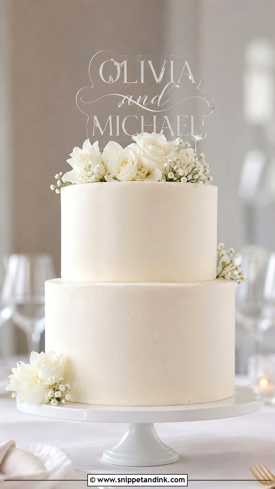 Acrylic Wedding Cake Top - Snippet and Ink - 25 Wedding Cake Tops