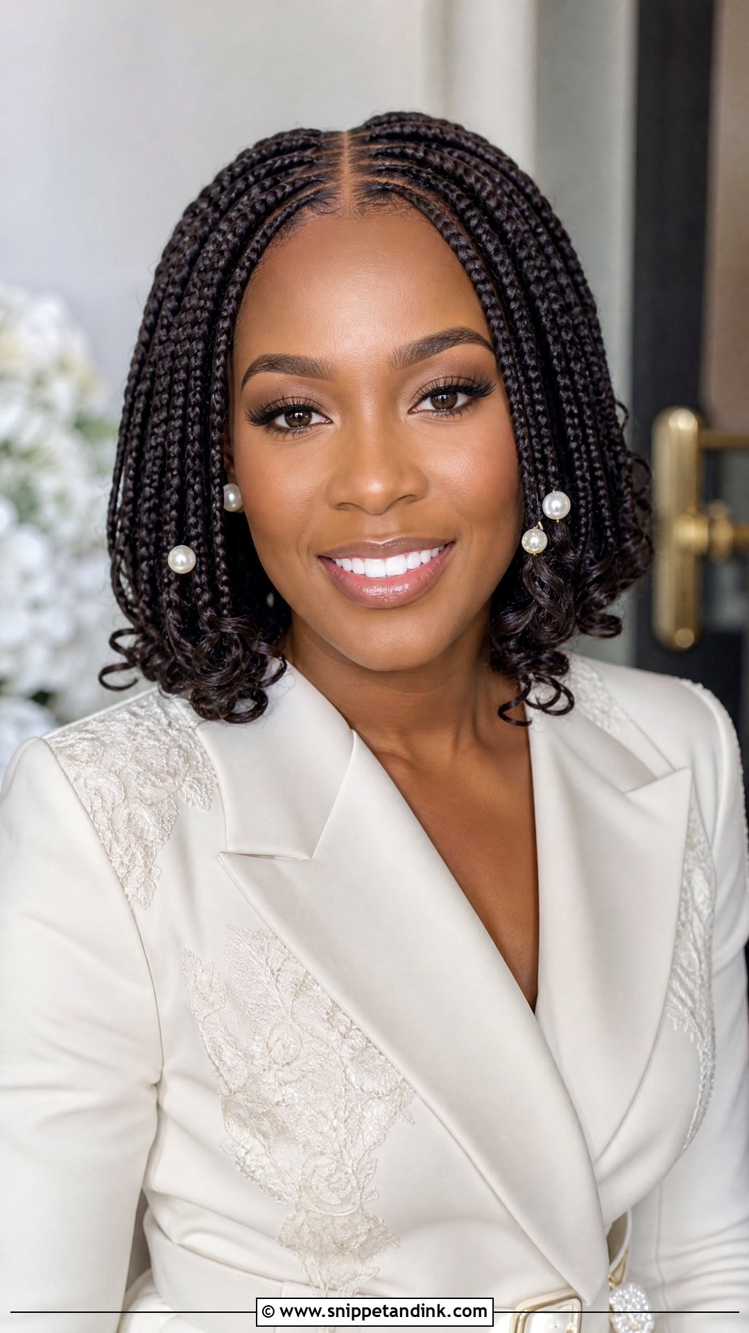 African Braids Bridal Bob - Snippet and Ink - 15 African Braids Bridal Hairstyles