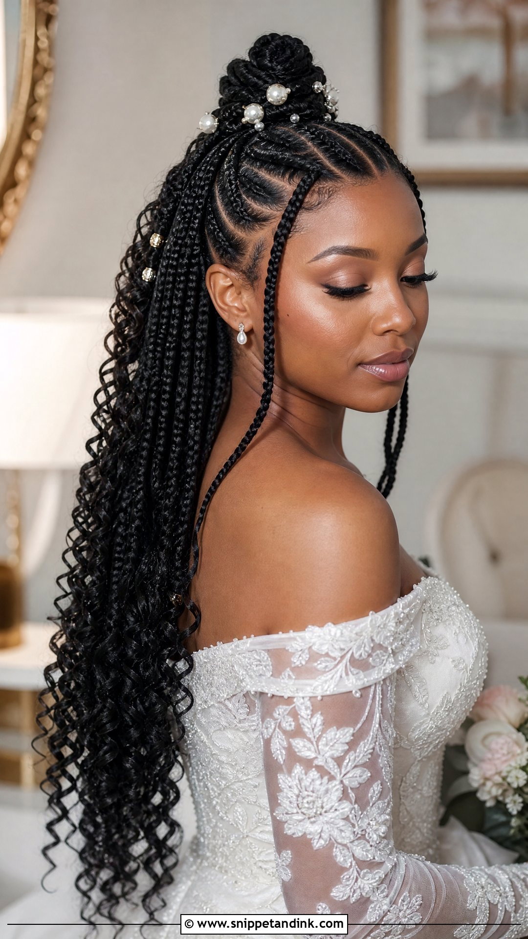 African Braids Bridal Half Up - Snippet and Ink - 15 African Braids Bridal Hairstyles