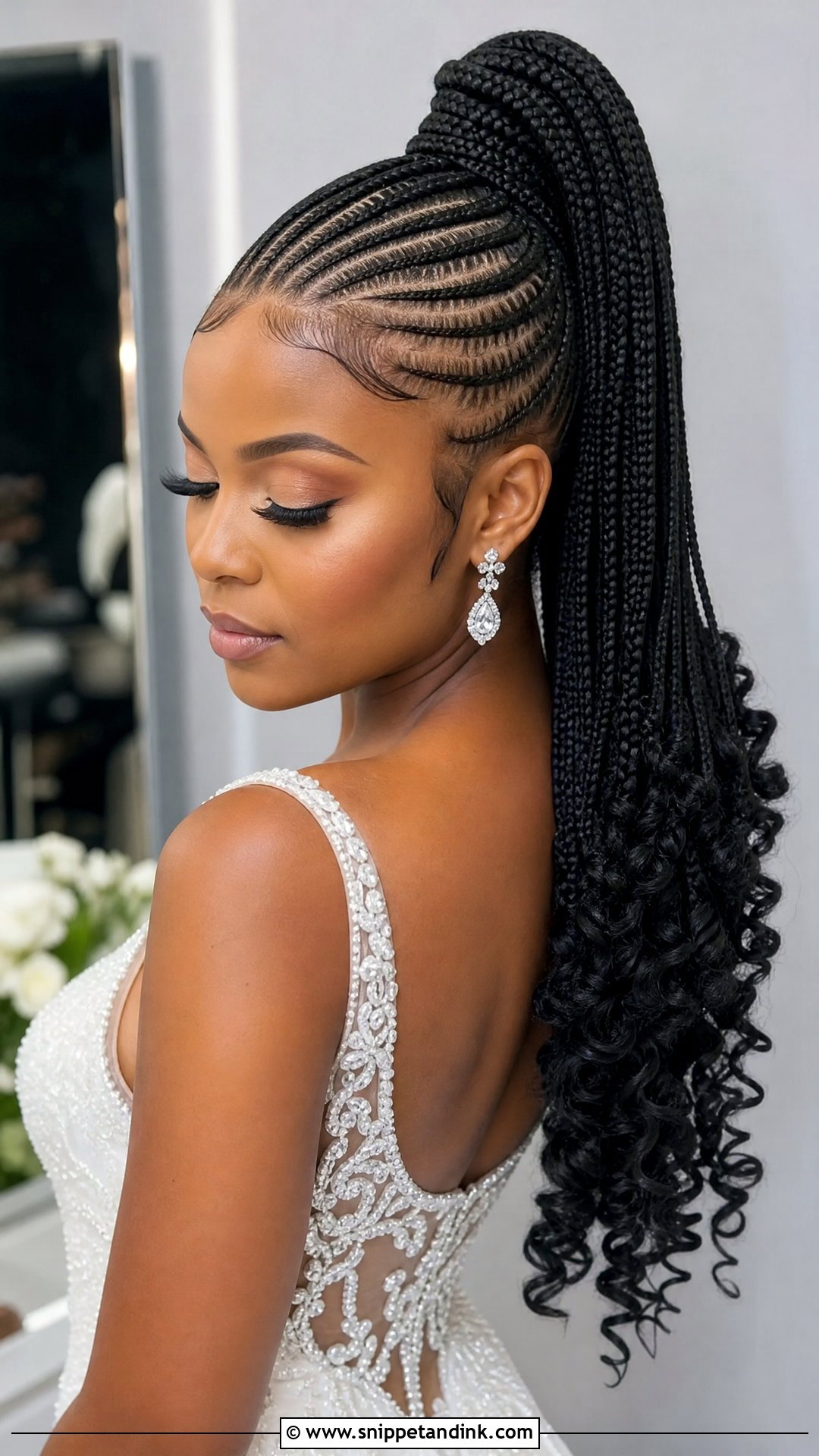 African Braids Bridal Ponytail - Snippet and Ink - 15 African Braids Bridal Hairstyles