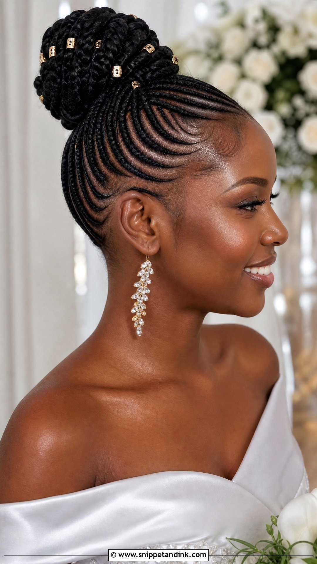 African Wedding Cornrow Bun - Snippet and Ink - 15 African Wedding Hairstyles