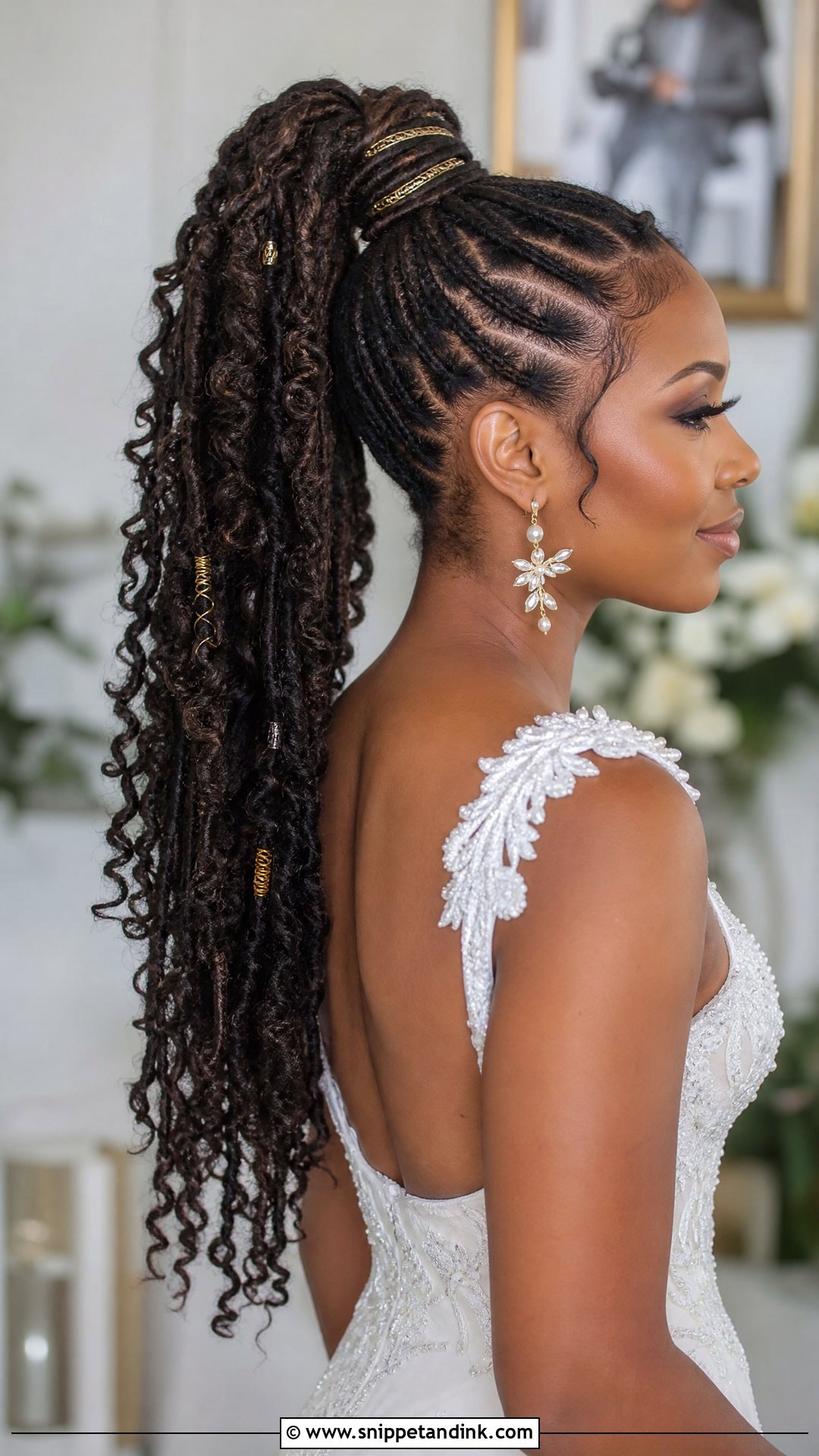 African Wedding Loc Ponytail - Snippet and Ink - 15 African Wedding Hairstyles