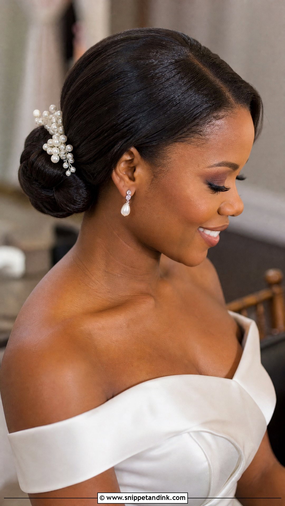 African Wedding Low Chignon - Snippet and Ink - 15 African Wedding Hairstyles