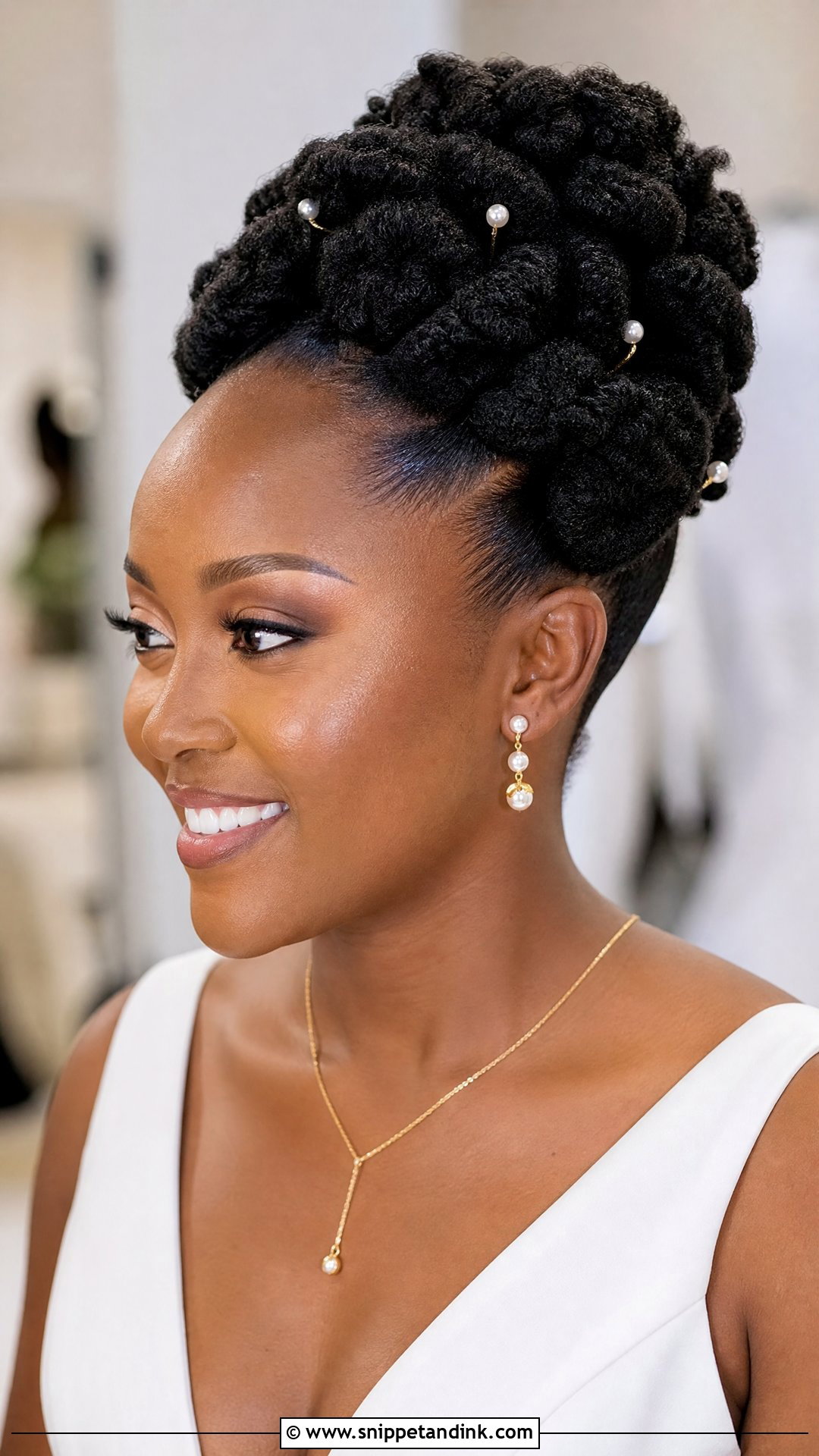 African Wedding Natural Hair Updo - Snippet and Ink - 15 African Wedding Hairstyles