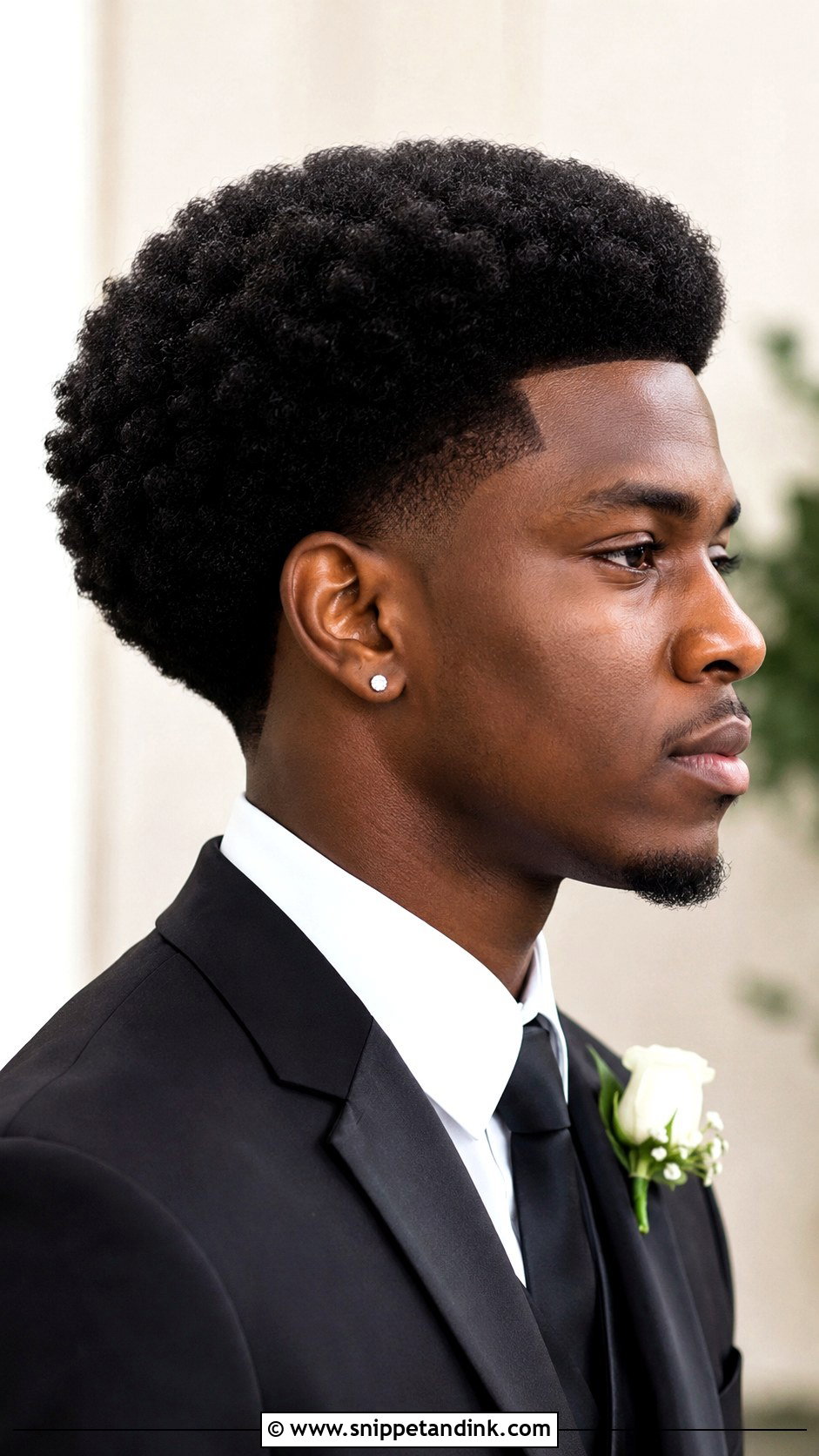 Afro Wedding Hairstyle - Snippet and Ink - 15 Men’s Wedding Hairstyles