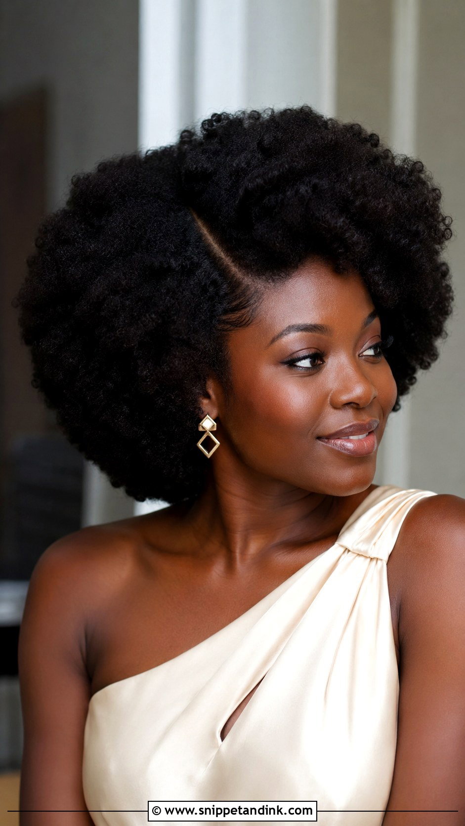 Afro With Side Part For Wedding Guest Black Hair - Snippet and Ink - 15 Wedding Guest Hairstyles Black Hair