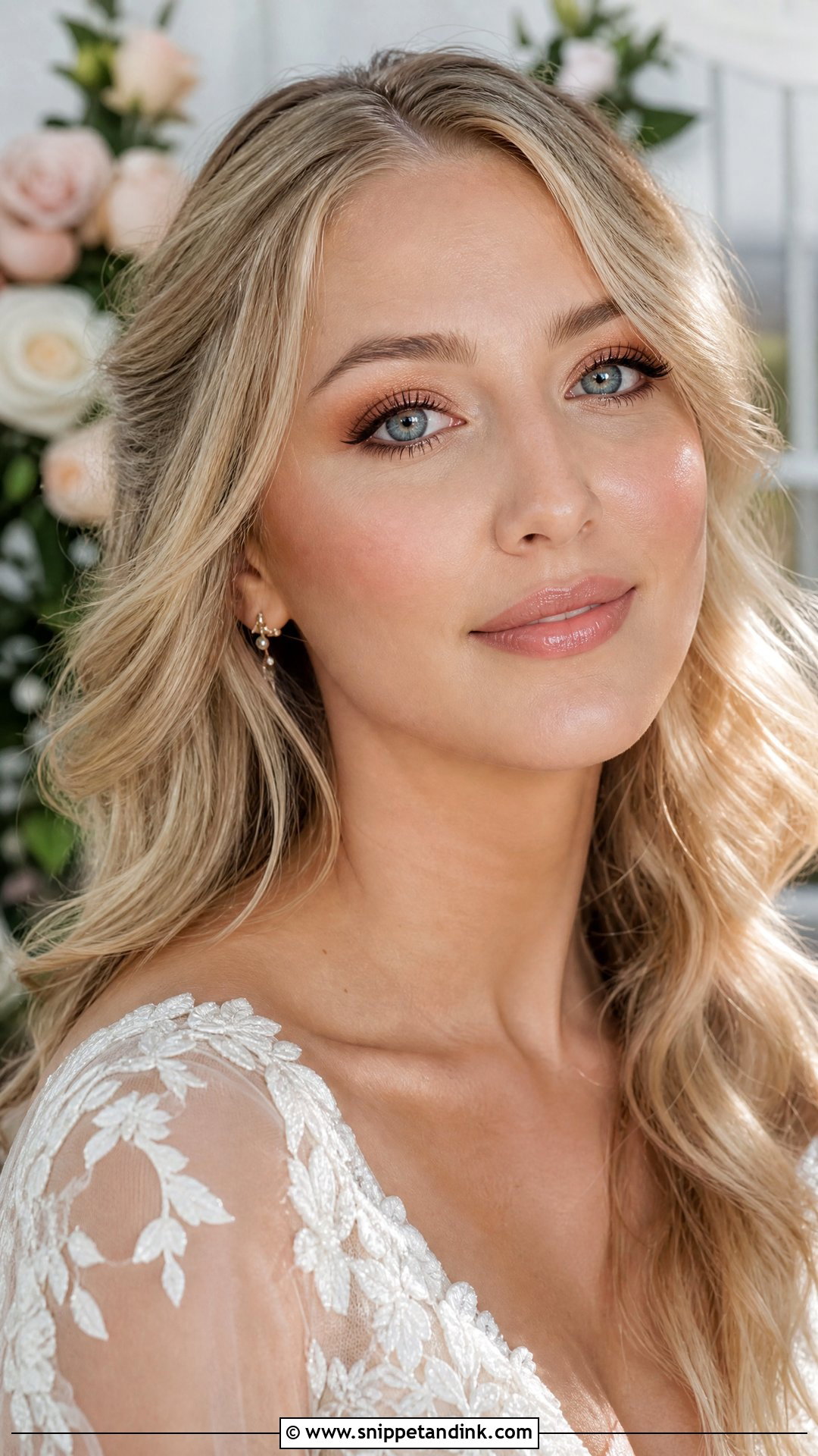 Airbrush Bridal Makeup For Blue Eyes - Snippet and Ink - 20 Airbrush Bridal Makeup Ideas