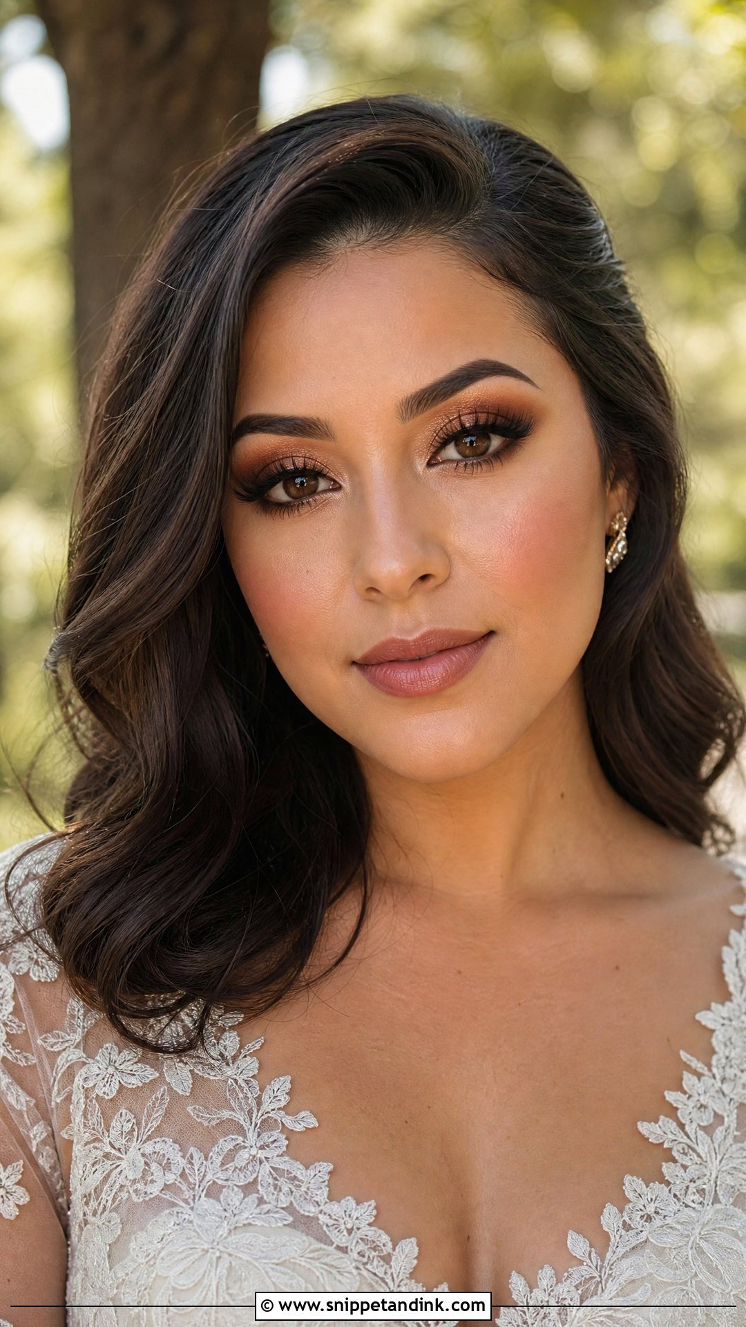 Airbrush Bridal Makeup For Brown Eyes - Snippet and Ink - 20 Airbrush Bridal Makeup Ideas