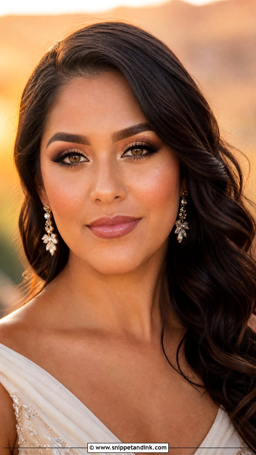 Airbrush Bridal Makeup For Hazel Eyes - Snippet and Ink - 20 Airbrush Bridal Makeup Ideas