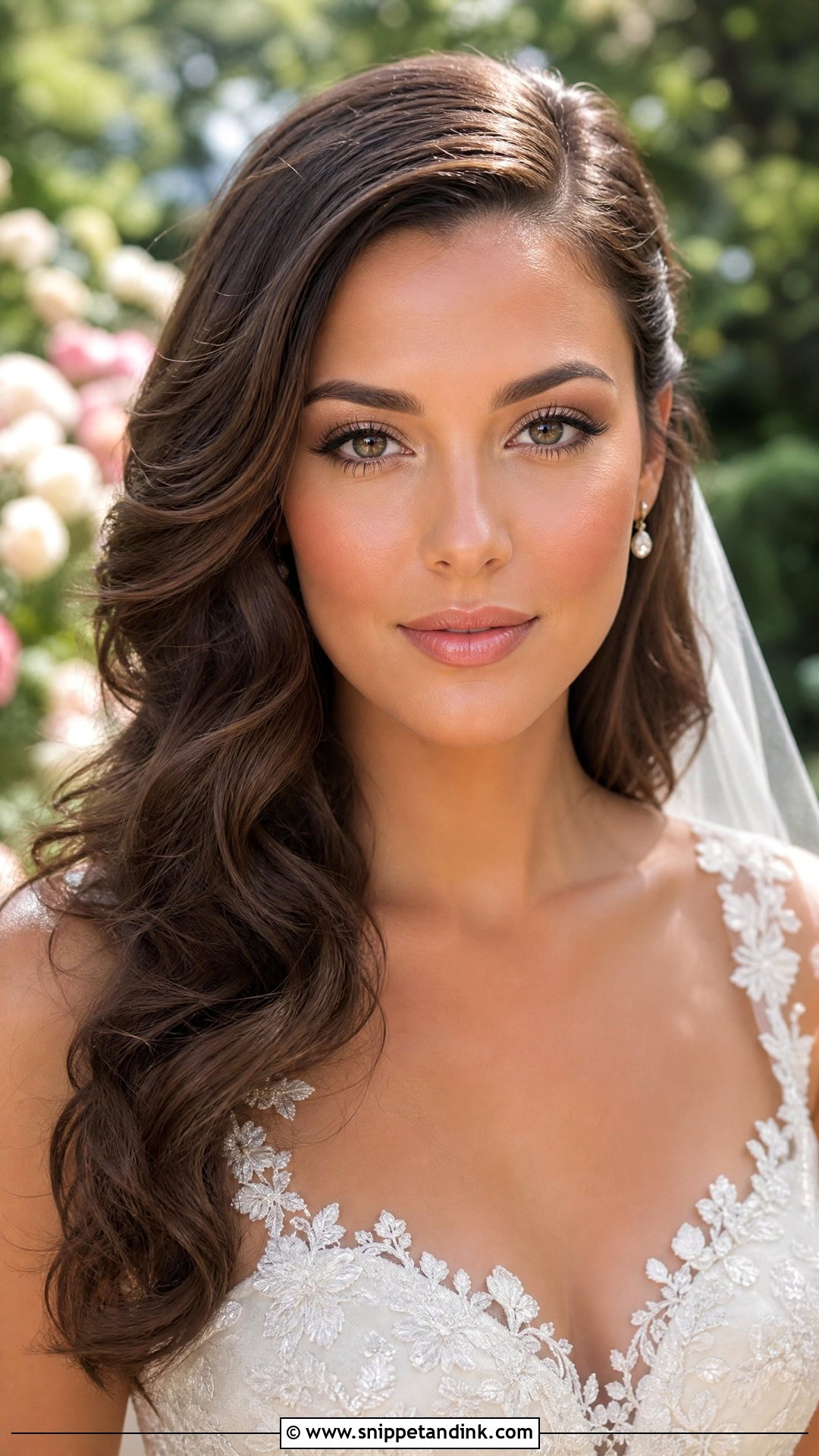 Airbrush Bridal Makeup With Nude Lip - Snippet and Ink - 20 Air Brush Makeup for Bridal Ideas